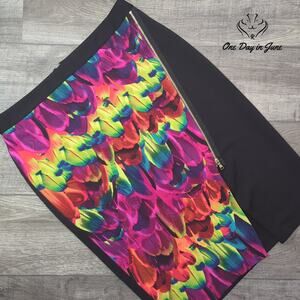 Worthington Plus Size Peacock Midi Skirt Size 16W